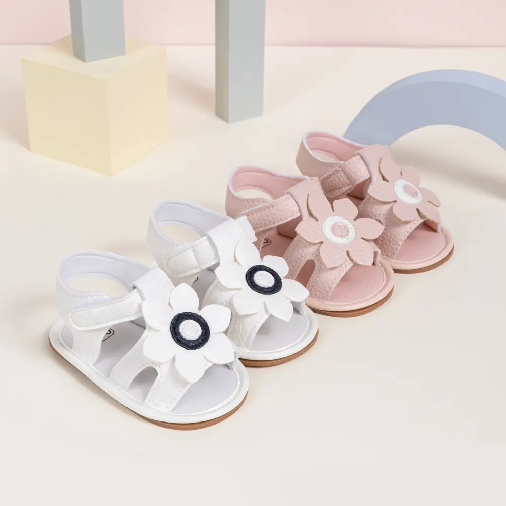 2024 Baby Flower Sandals Rubber Sole Breathable