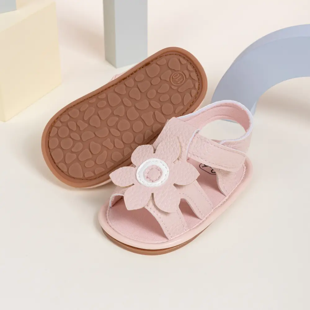 2024 Baby Flower Sandals Rubber Sole Breathable