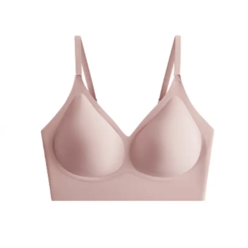 Invisible Intransparent Underwear Traceless Women's Non-rimless Push-up Vest Sports Bra No-size Beautiful Back Bra Summer