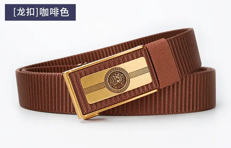 Men's Brown Leather Belt with Gold Buckle — feature 13