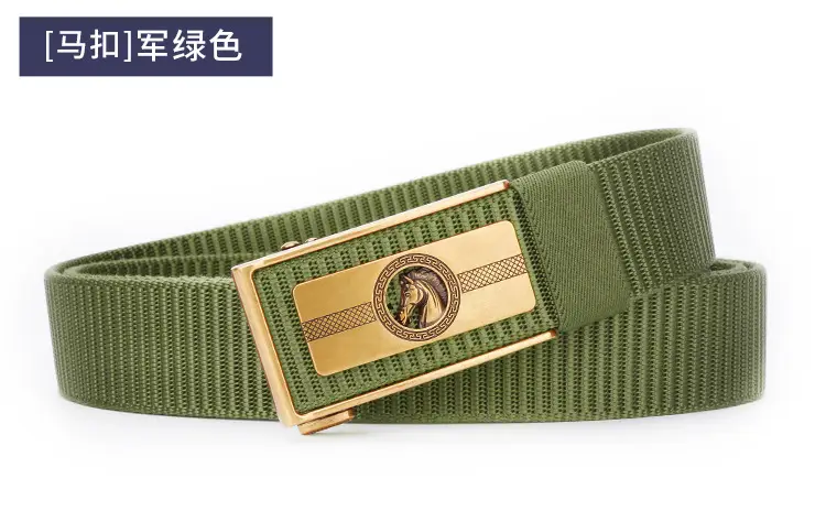 Men's Brown Leather Belt with Gold Buckle — feature 21