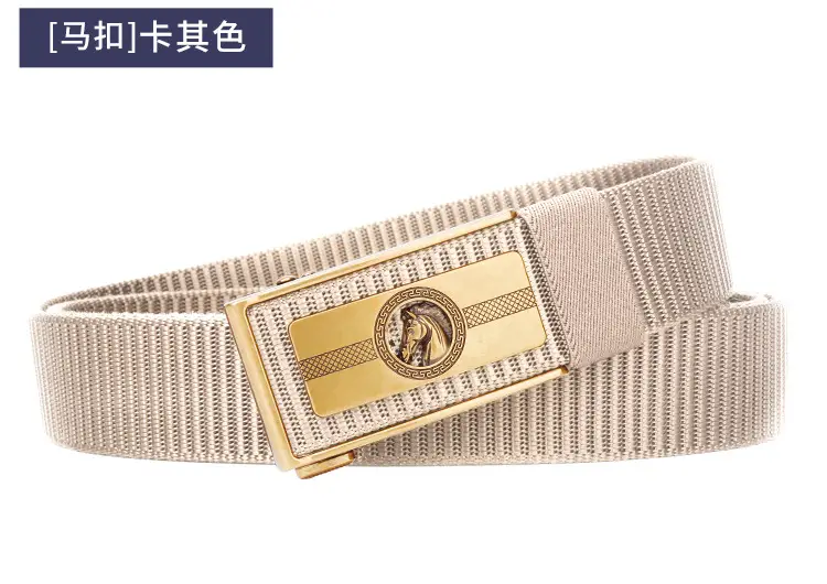 Men's Brown Leather Belt with Gold Buckle — feature 24