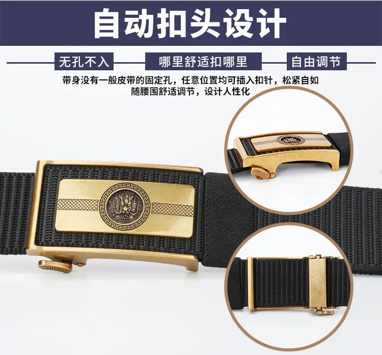 Men's Brown Leather Belt with Gold Buckle — feature 6