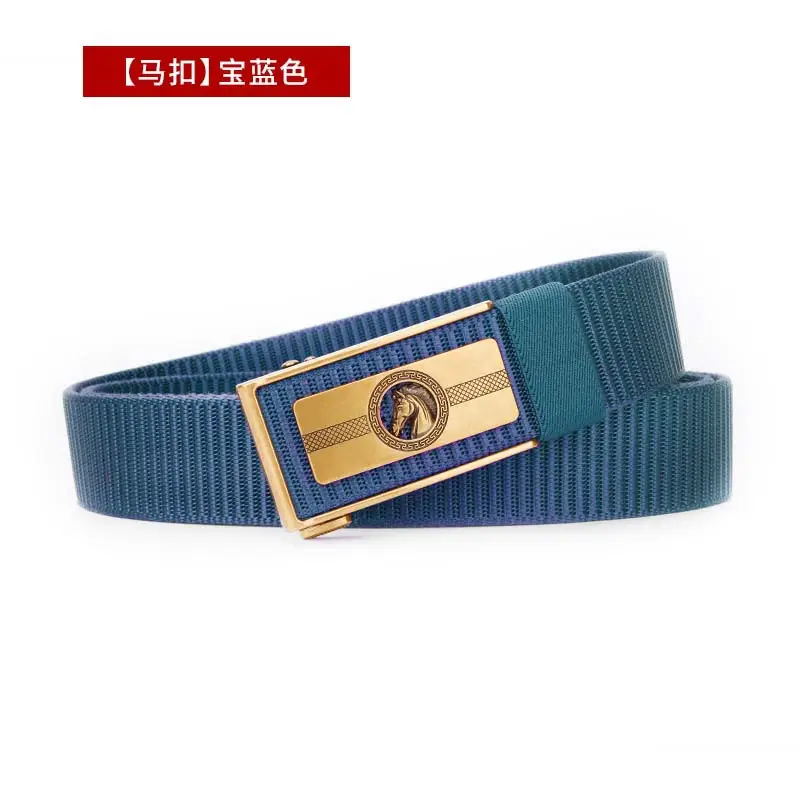 Men's Brown Leather Belt with Gold Buckle