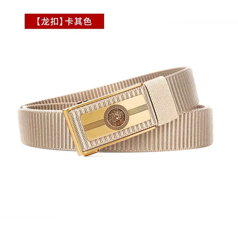 Men's Brown Leather Belt with Gold Buckle