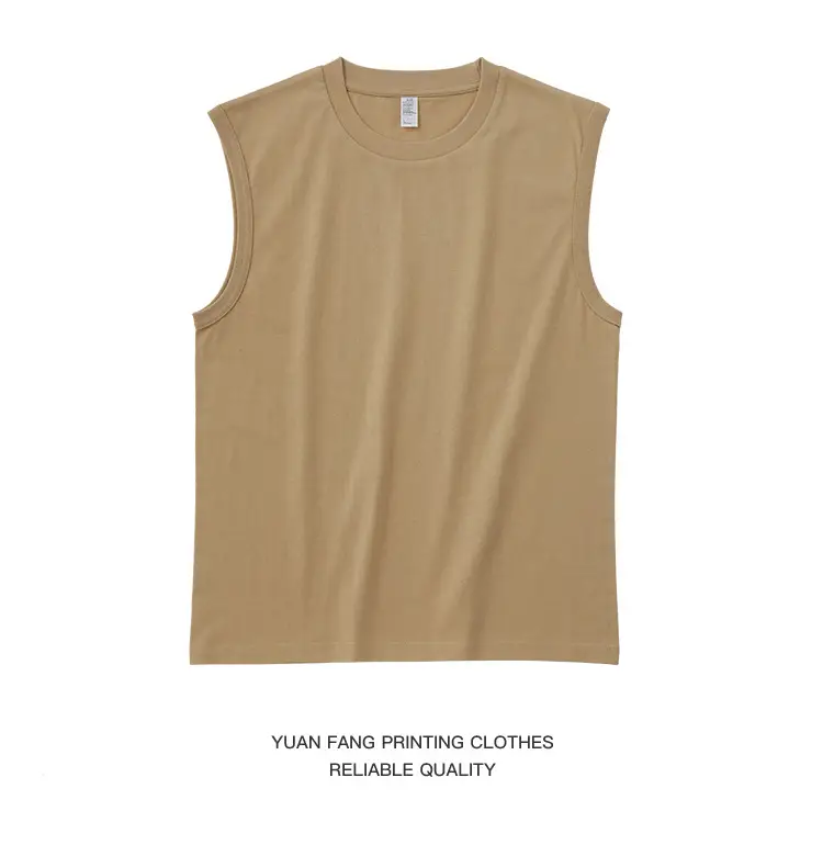 Men's Sleeveless Heavy Cotton Vest Teal — feature 15