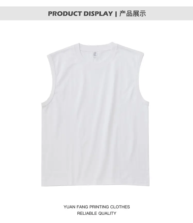 Men's Sleeveless Heavy Cotton Vest Teal — feature 9