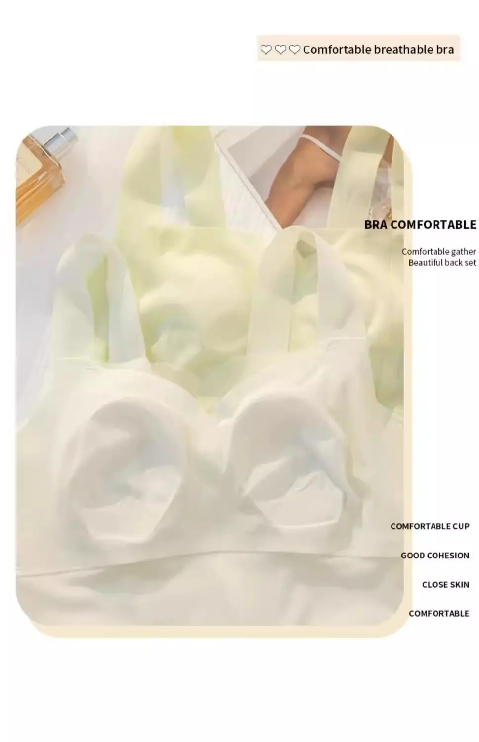 Summer Ultra-thin Cool-feeling No-trace Underwear Women's Beauty Vest-type No-steel Rings Large Chest Shown Small Breast Anti-drop Bra — feature 12