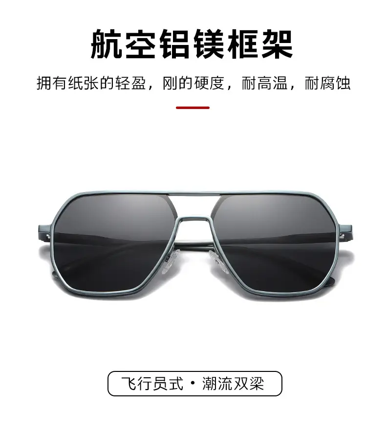 2024 Aluminum Polarized Sunglasses Black Frame Black镜片 — feature 2