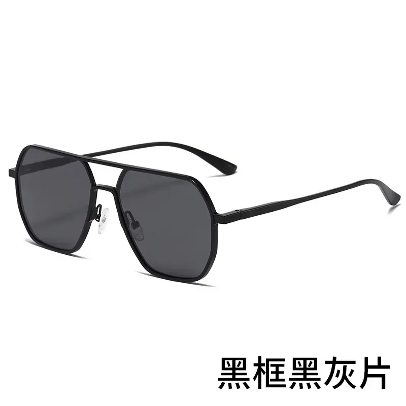2024 Aluminum Polarized Sunglasses Black Frame Black镜片