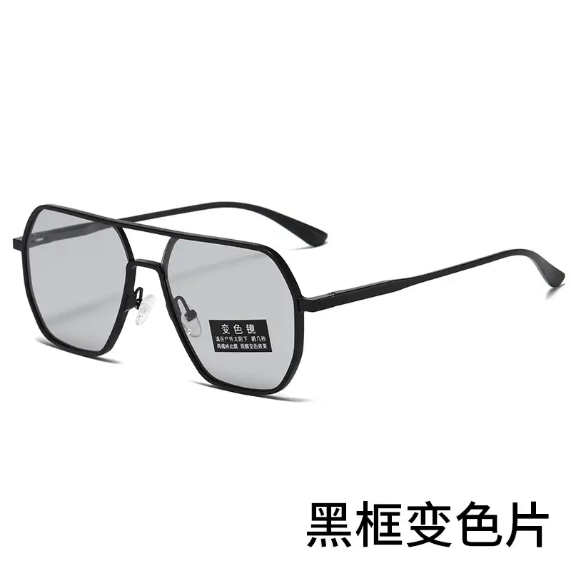 2024 Aluminum Polarized Sunglasses Black Frame Black镜片 - Image 4