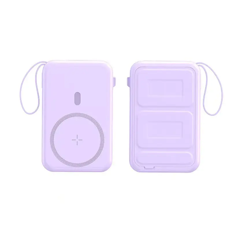 Wireless Magnetic Power Bank Magsafe Fast Charging Ultra-Thin Compact Portable with Stand Mobile Phone Power Bank Customization