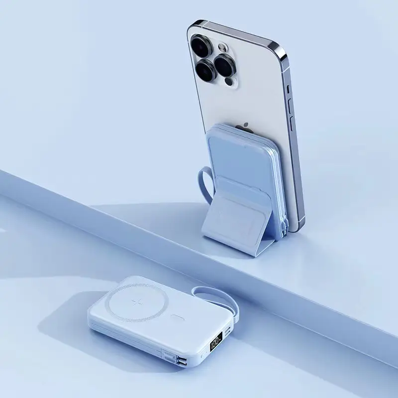 Wireless Magnetic Power Bank Magsafe Fast Charging Ultra-Thin Compact Portable with Stand Mobile Phone Power Bank Customization — feature 23