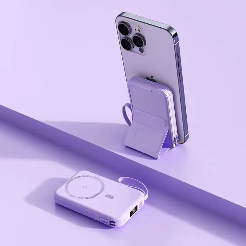 Wireless Magnetic Power Bank Magsafe Fast Charging Ultra-Thin Compact Portable with Stand Mobile Phone Power Bank Customization — feature 24