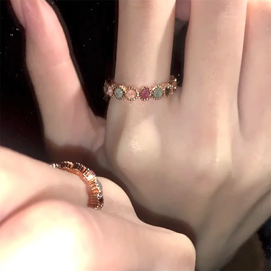 Korean New Product 925 Sterling Silver Plain Ring for Women, Light Luxury Niche Ins-Style High-End Adjustable Open Ring