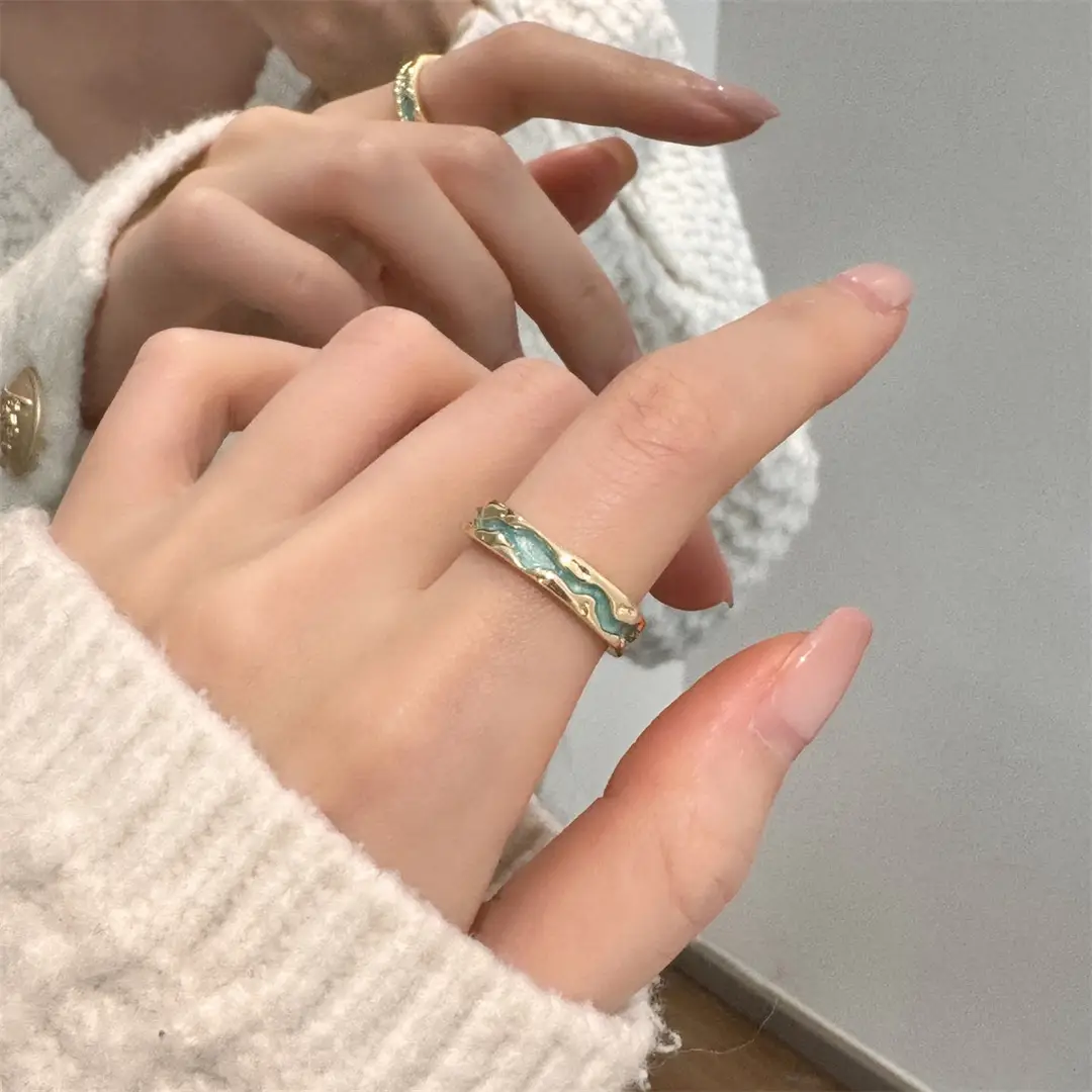 Korean New Product 925 Sterling Silver Plain Ring for Women, Light Luxury Niche Ins-Style High-End Adjustable Open Ring