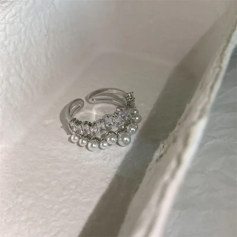 Korean New Product 925 Sterling Silver Plain Ring for Women, Light Luxury Niche Ins-Style High-End Adjustable Open Ring