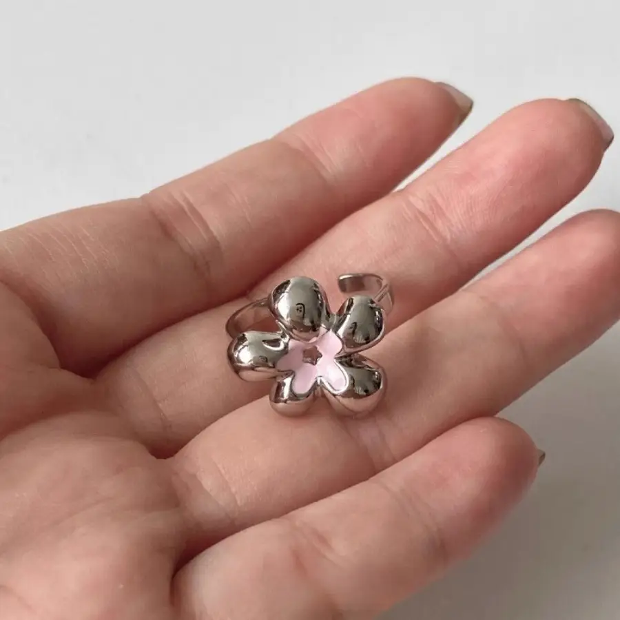 Korean New Product 925 Sterling Silver Plain Ring for Women, Light Luxury Niche Ins-Style High-End Adjustable Open Ring