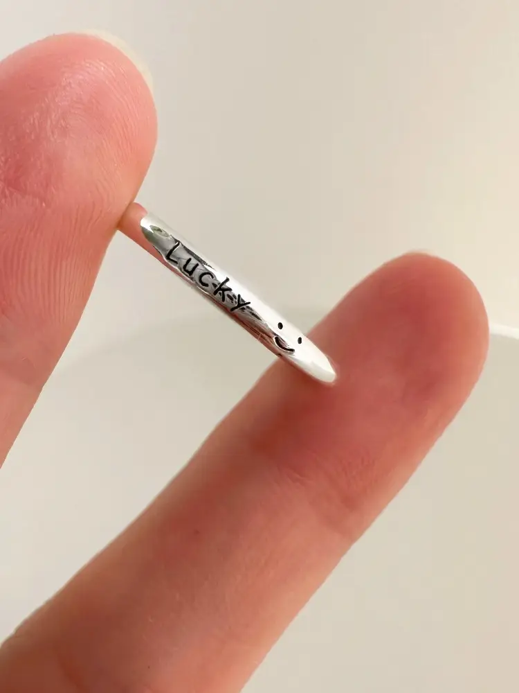 Korean New Product 925 Sterling Silver Plain Ring for Women, Light Luxury Niche Ins-Style High-End Adjustable Open Ring
