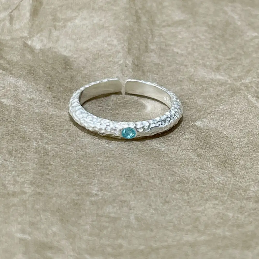 Korean New Product 925 Sterling Silver Plain Ring for Women, Light Luxury Niche Ins-Style High-End Adjustable Open Ring