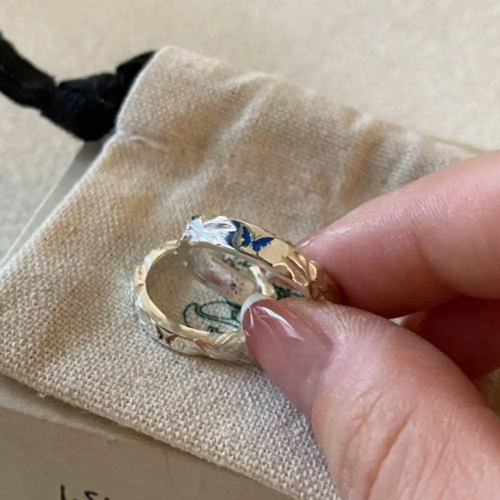 Korean New Product 925 Sterling Silver Plain Ring for Women, Light Luxury Niche Ins-Style High-End Adjustable Open Ring