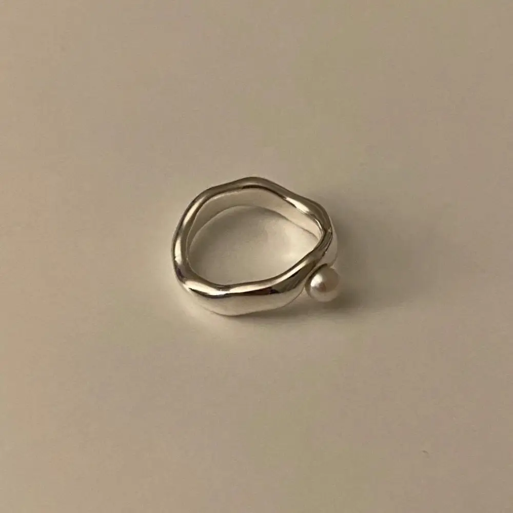 Korean New Product 925 Sterling Silver Plain Ring for Women, Light Luxury Niche Ins-Style High-End Adjustable Open Ring