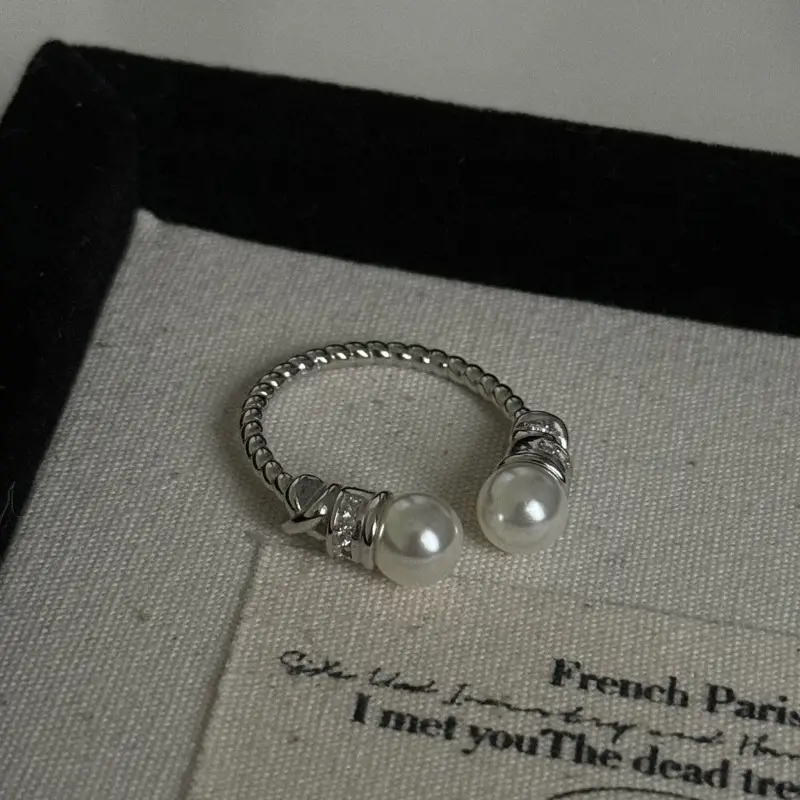Korean New Product 925 Sterling Silver Plain Ring for Women, Light Luxury Niche Ins-Style High-End Adjustable Open Ring