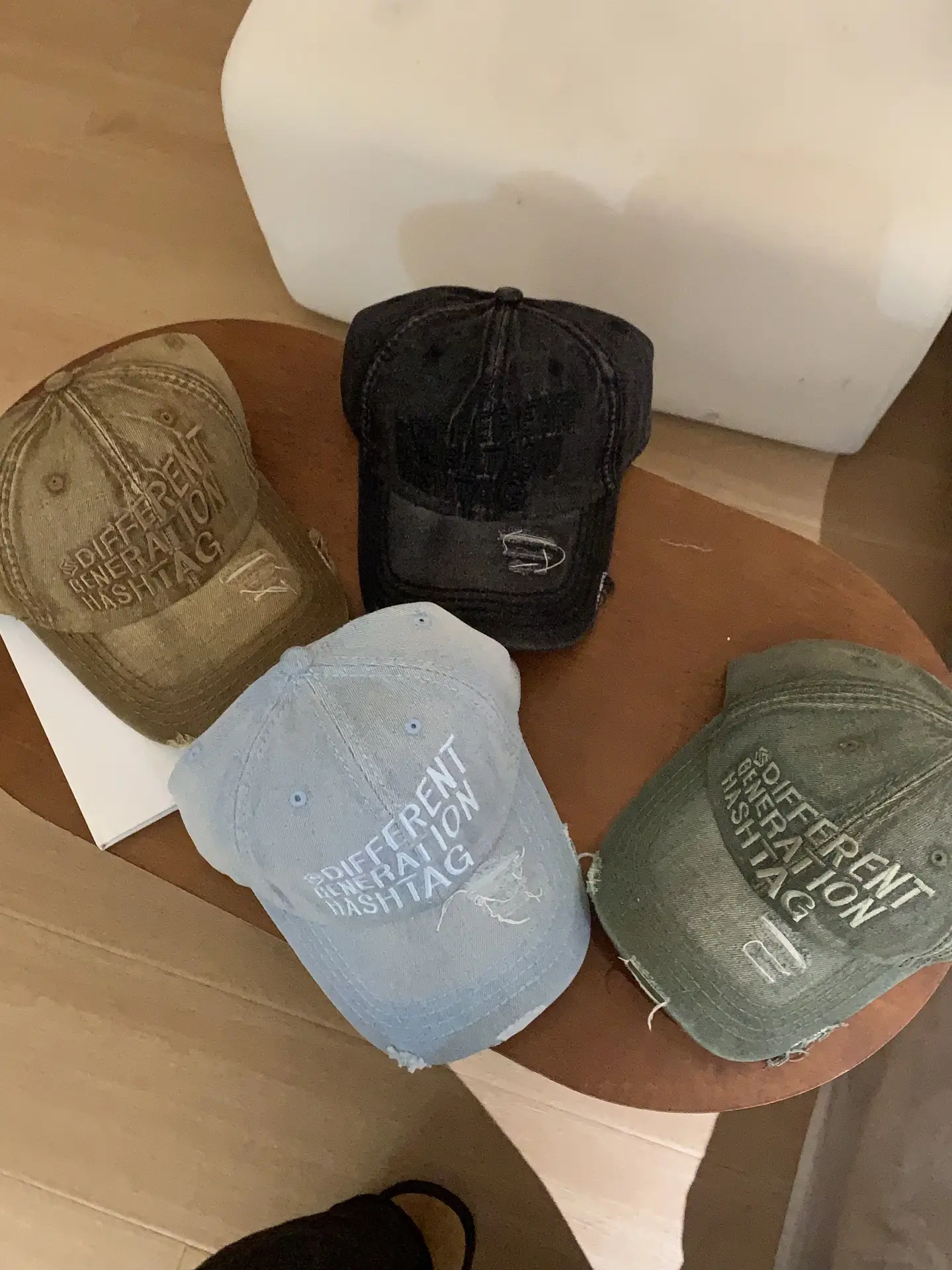 Vintage Letter Embroidered Denim Caps for Men - Image 9