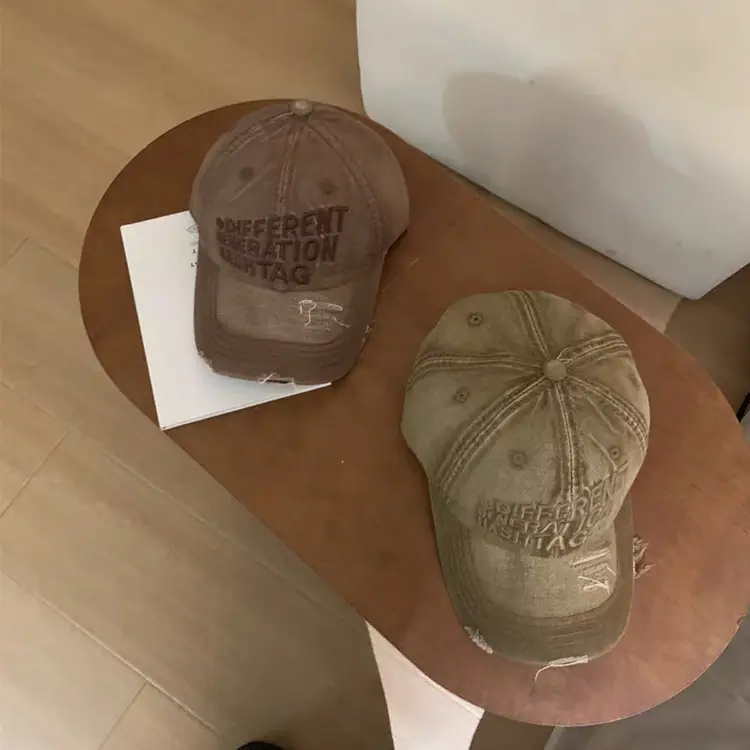 Vintage Letter Embroidered Denim Caps for Men — feature 9