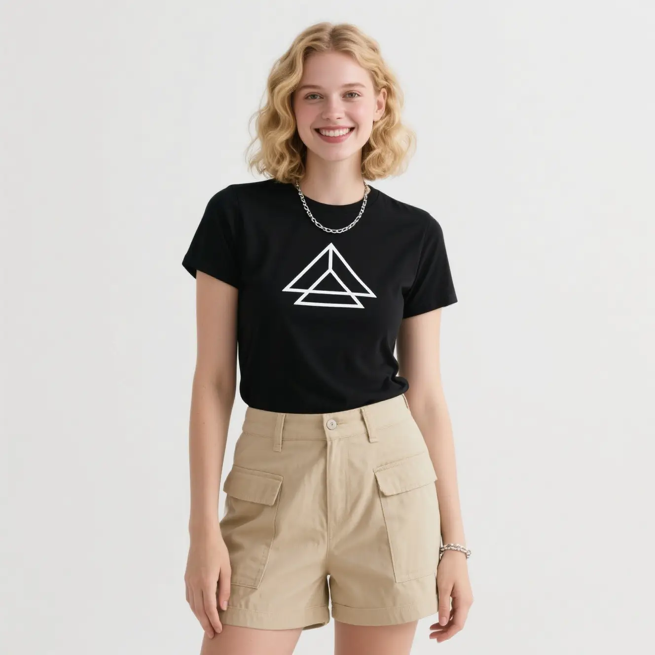 Pure Cotton Loose Fit T-Shirt Cream