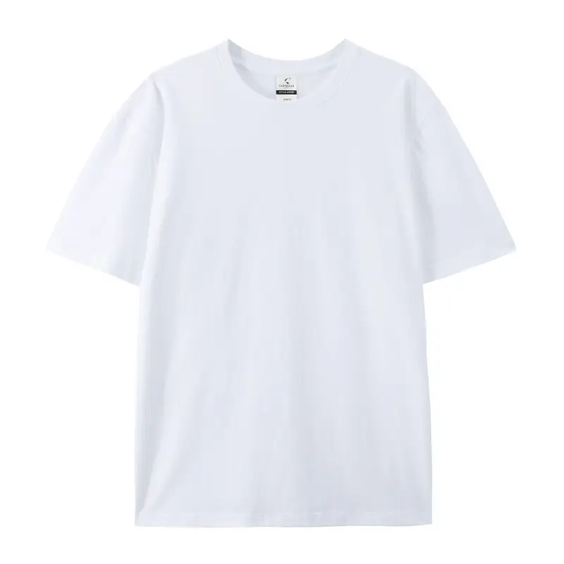 Black Cotton T-Shirt for Men, Loose Fit, Cross-Border Production - Image 2