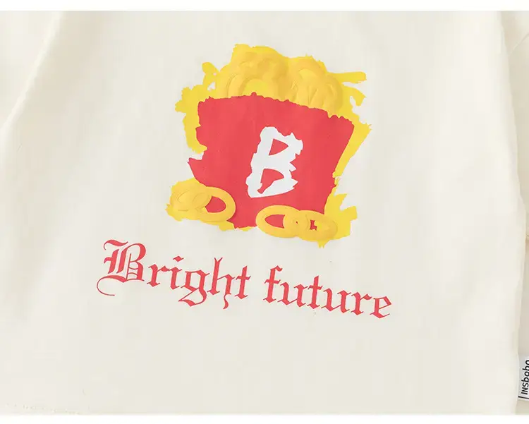 Yubao Boys T-Shirt Cartoon French Fries Print — feature 21