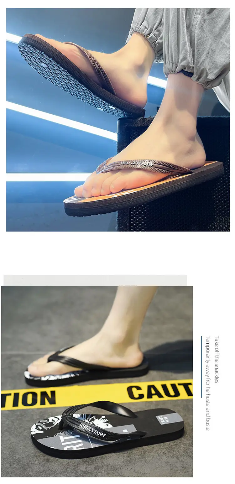 2023 Summer Men's Flip-Flops 39-44 Size Trendyy Casual Beach Men's Flip-Flops Flip-Flops — feature 3