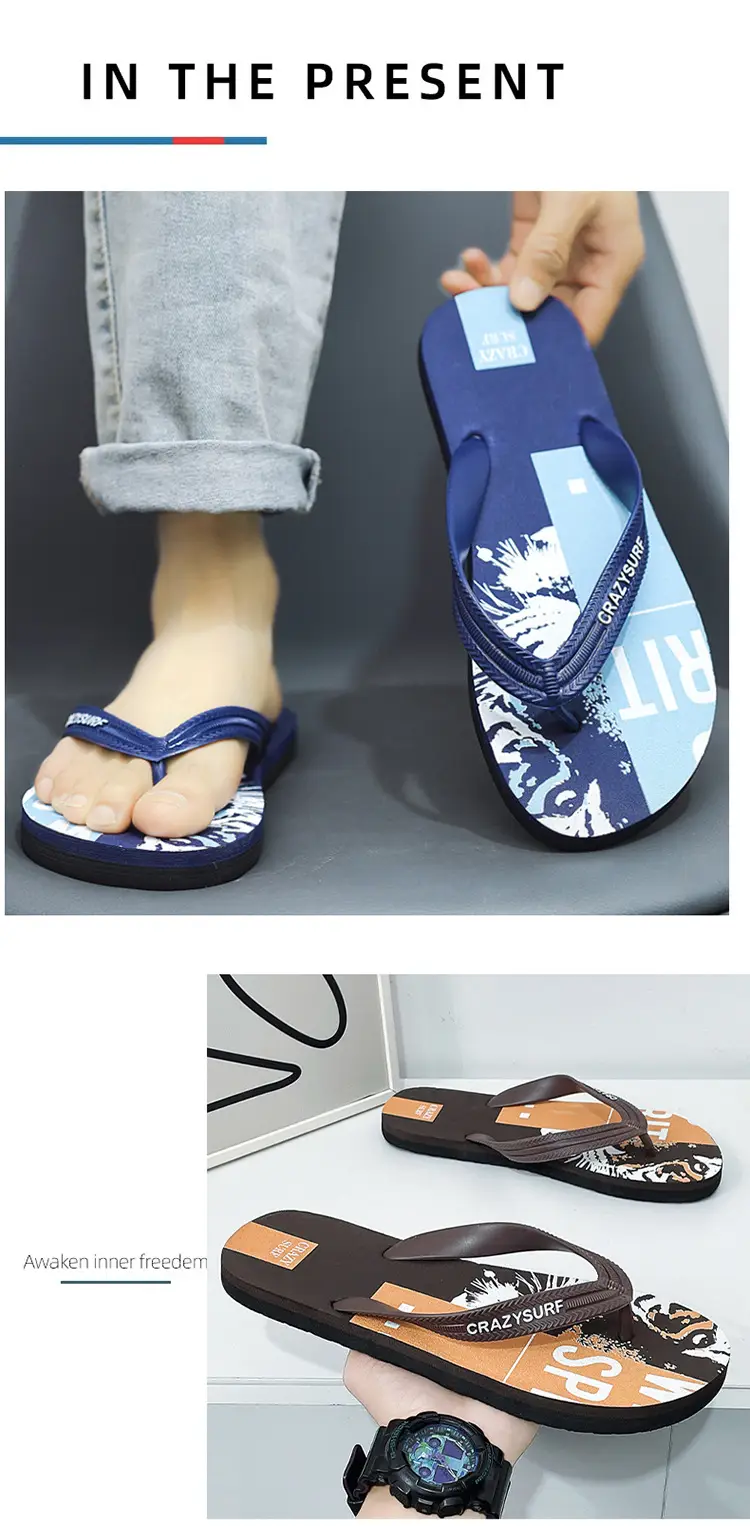 2023 Summer Men's Flip-Flops 39-44 Size Trendyy Casual Beach Men's Flip-Flops Flip-Flops — feature 4