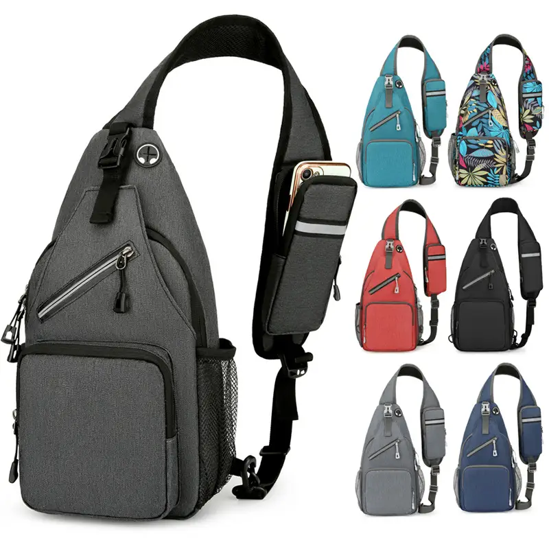 Men's Blue Oxford Crossbody Bag with Anti-Splash Design - Image 9