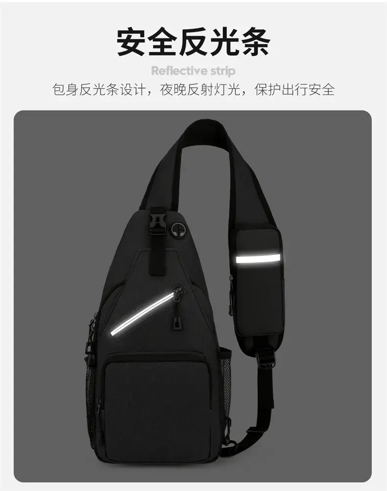 Men's Blue Oxford Crossbody Bag with Anti-Splash Design — feature 17