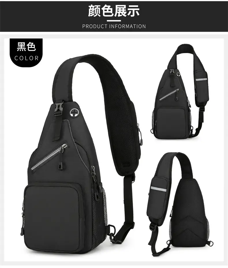 Men's Blue Oxford Crossbody Bag with Anti-Splash Design — feature 29