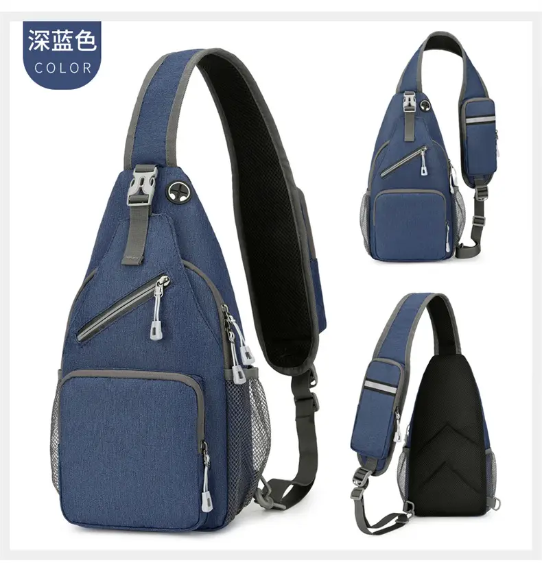 Men's Blue Oxford Crossbody Bag with Anti-Splash Design — feature 30