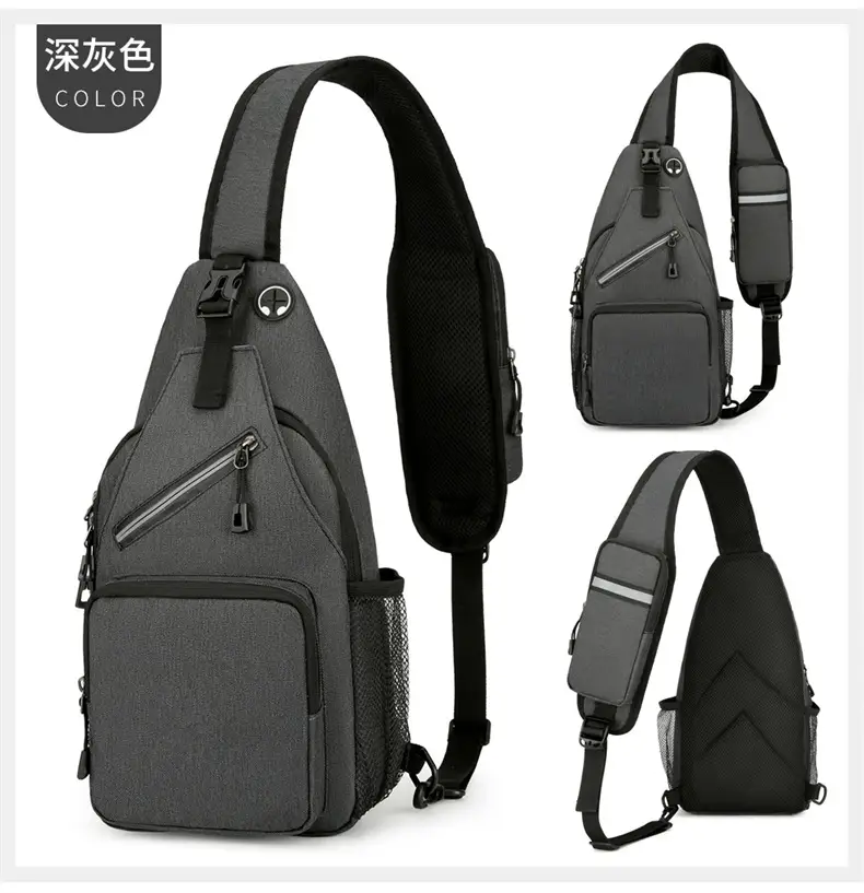 Men's Blue Oxford Crossbody Bag with Anti-Splash Design — feature 33