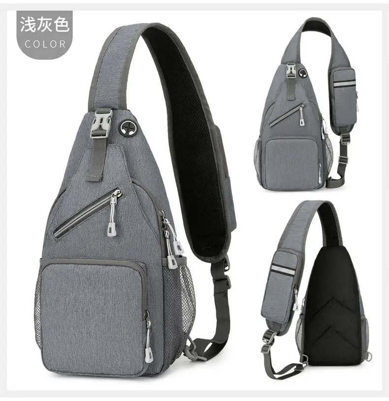 Men's Blue Oxford Crossbody Bag with Anti-Splash Design — feature 34
