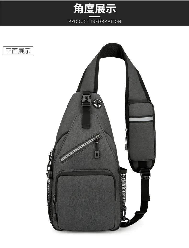 Men's Blue Oxford Crossbody Bag with Anti-Splash Design — feature 36