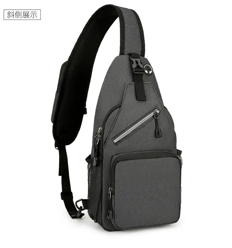 Men's Blue Oxford Crossbody Bag with Anti-Splash Design — feature 37