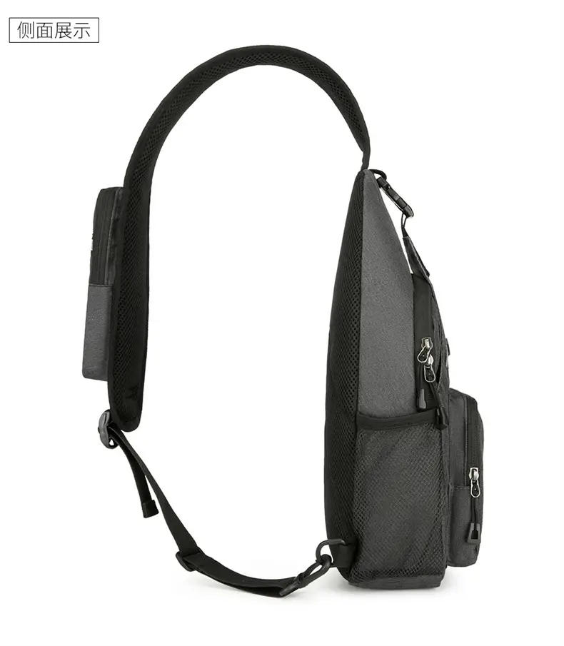 Men's Blue Oxford Crossbody Bag with Anti-Splash Design — feature 38