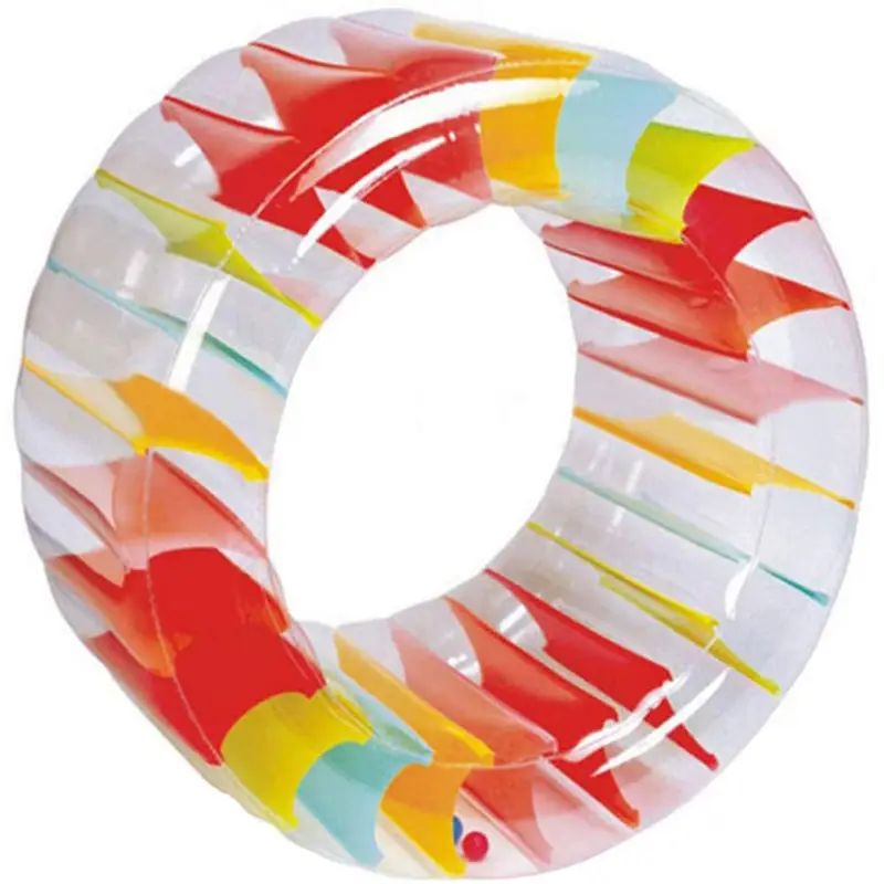 in stock pvc color inflatable roller colorful inflatable roller children's swimming pool crawling roller toy parent-child interaction
