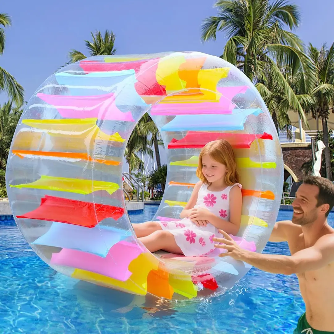 in stock pvc color inflatable roller colorful inflatable roller children's swimming pool crawling roller toy parent-child interaction — feature 11