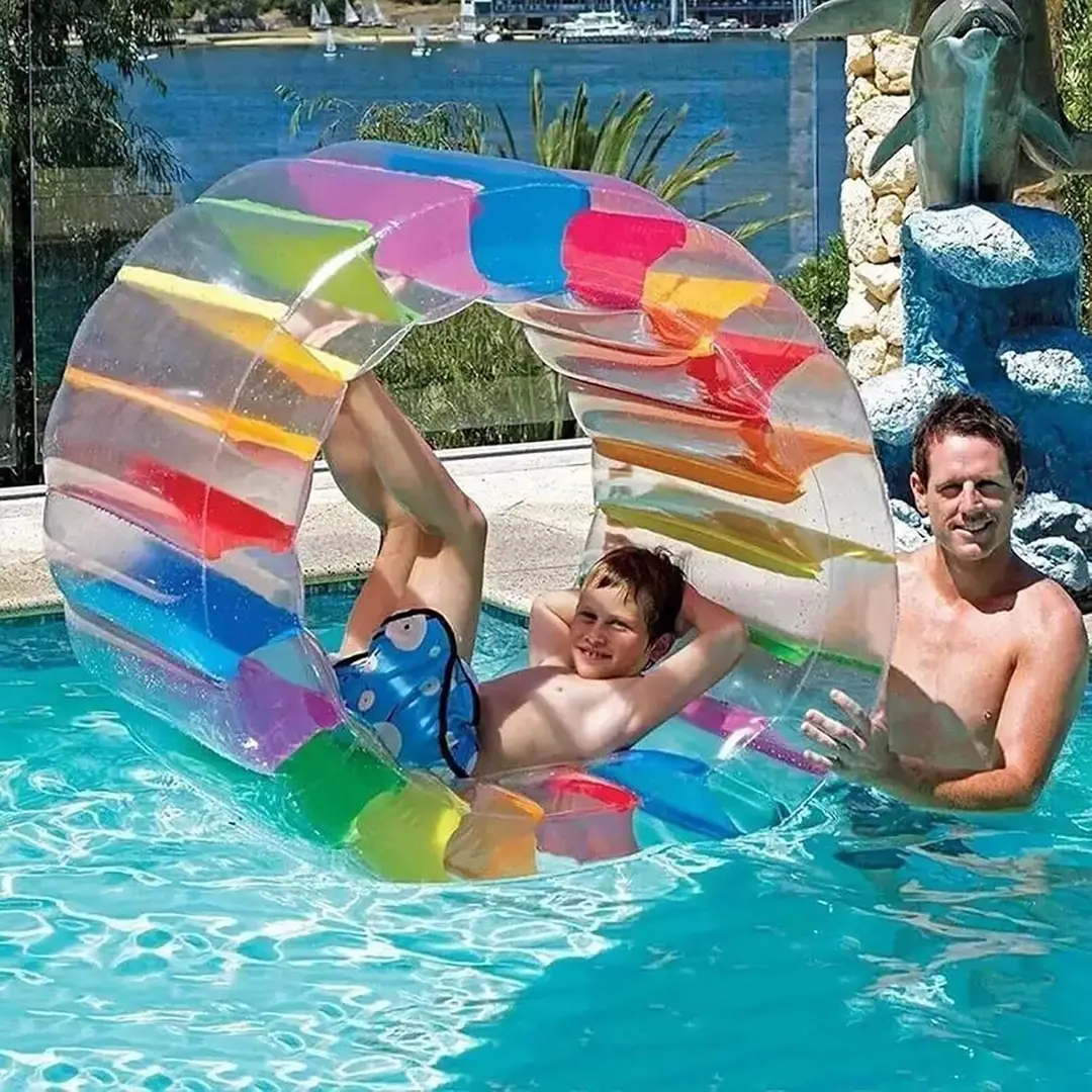 in stock pvc color inflatable roller colorful inflatable roller children's swimming pool crawling roller toy parent-child interaction — feature 12