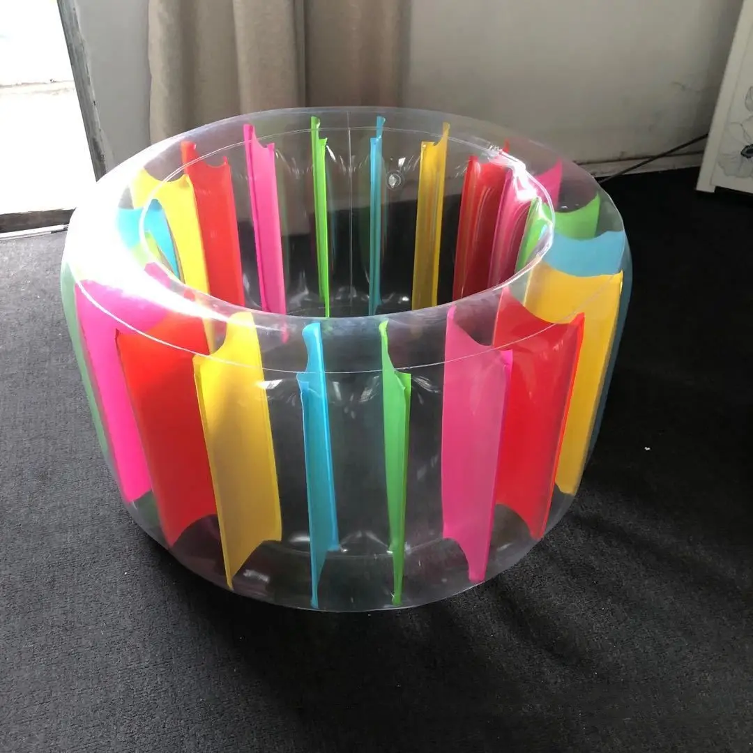 in stock pvc color inflatable roller colorful inflatable roller children's swimming pool crawling roller toy parent-child interaction — feature 17