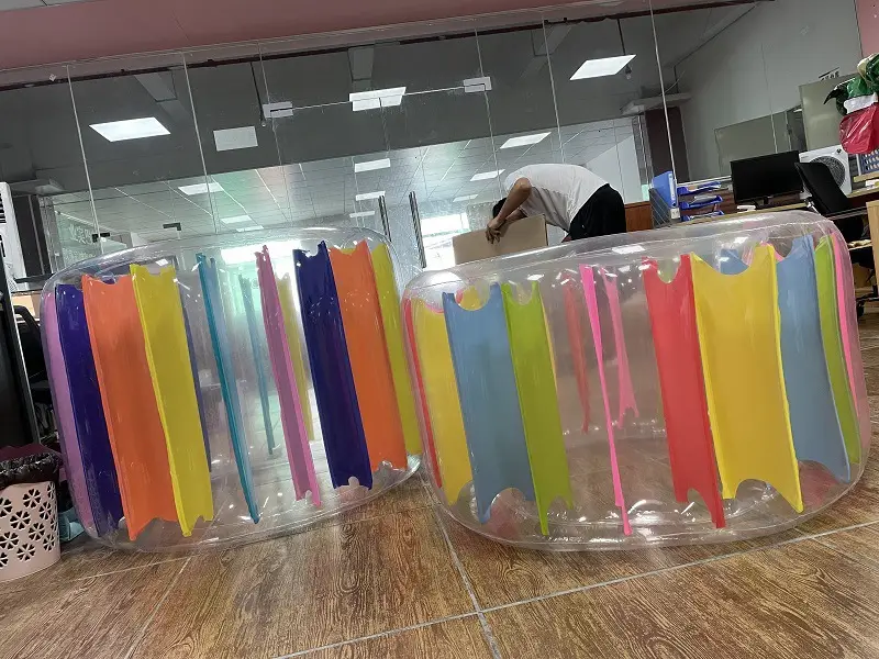 in stock pvc color inflatable roller colorful inflatable roller children's swimming pool crawling roller toy parent-child interaction — feature 18