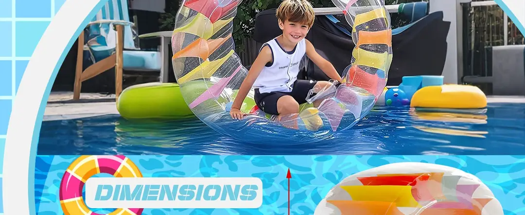 in stock pvc color inflatable roller colorful inflatable roller children's swimming pool crawling roller toy parent-child interaction — feature 2