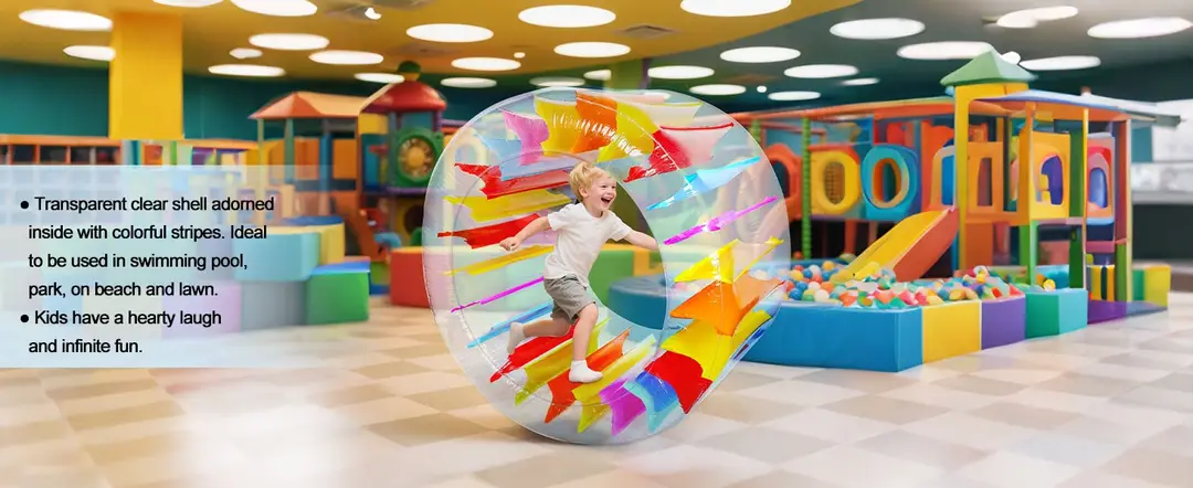 in stock pvc color inflatable roller colorful inflatable roller children's swimming pool crawling roller toy parent-child interaction — feature 6